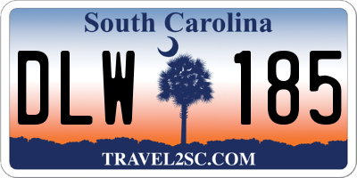 SC license plate DLW185