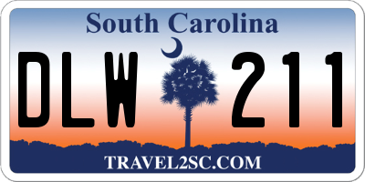 SC license plate DLW211