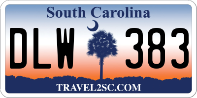 SC license plate DLW383