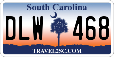 SC license plate DLW468