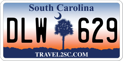 SC license plate DLW629