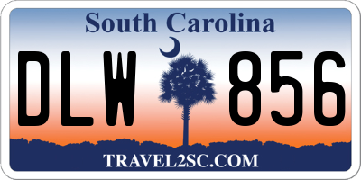 SC license plate DLW856