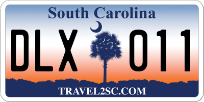 SC license plate DLX011