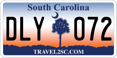 SC license plate DLY072