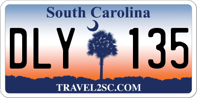 SC license plate DLY135