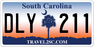 SC license plate DLY211