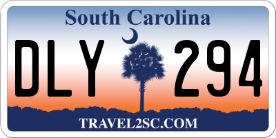 SC license plate DLY294