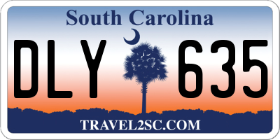 SC license plate DLY635