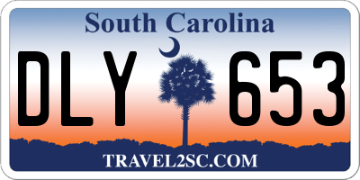 SC license plate DLY653
