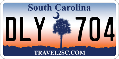 SC license plate DLY704