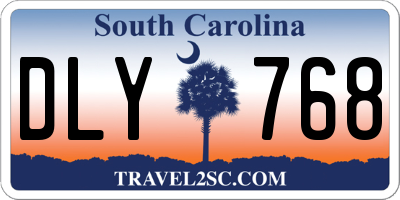 SC license plate DLY768