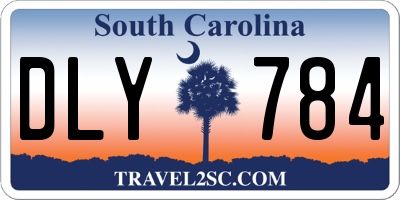 SC license plate DLY784