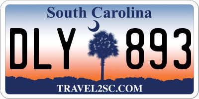SC license plate DLY893
