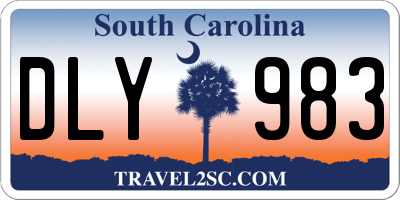 SC license plate DLY983