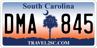 SC license plate DMA845