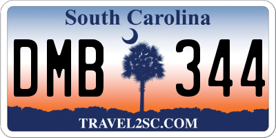 SC license plate DMB344