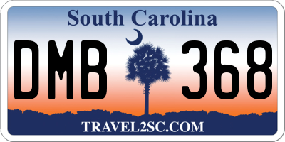 SC license plate DMB368