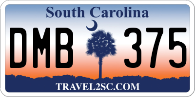 SC license plate DMB375