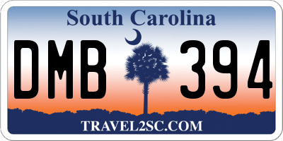 SC license plate DMB394