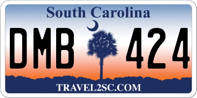 SC license plate DMB424
