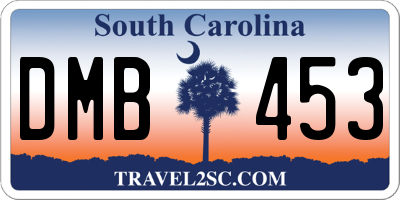 SC license plate DMB453