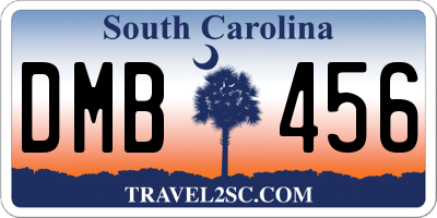 SC license plate DMB456