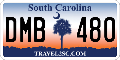 SC license plate DMB480