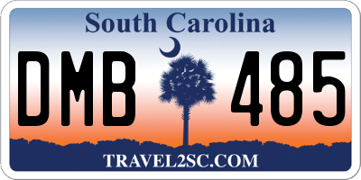 SC license plate DMB485