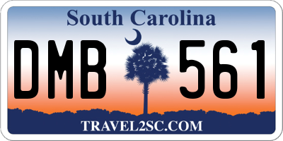 SC license plate DMB561