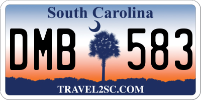 SC license plate DMB583