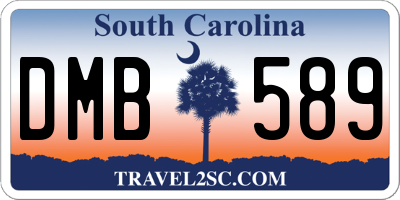 SC license plate DMB589