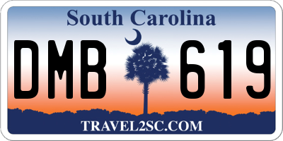SC license plate DMB619