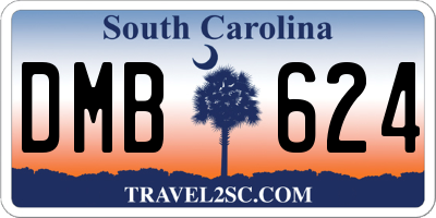 SC license plate DMB624