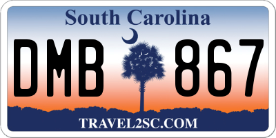 SC license plate DMB867
