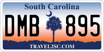 SC license plate DMB895