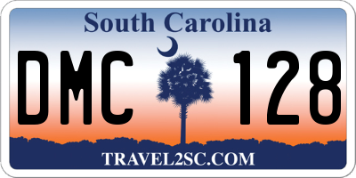 SC license plate DMC128