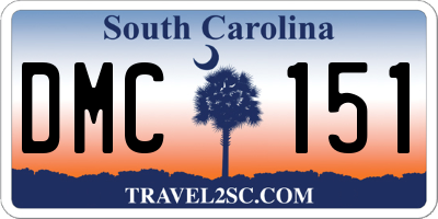 SC license plate DMC151