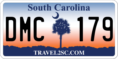 SC license plate DMC179