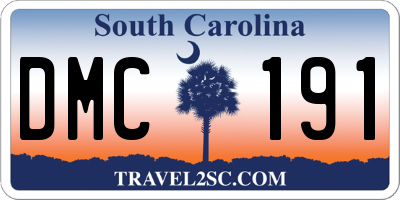 SC license plate DMC191