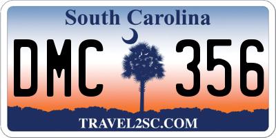SC license plate DMC356