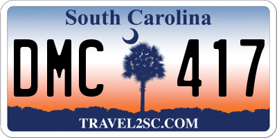 SC license plate DMC417