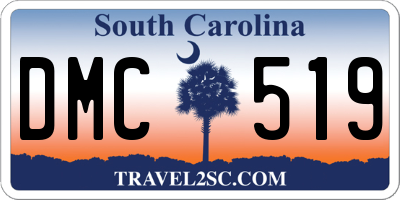 SC license plate DMC519