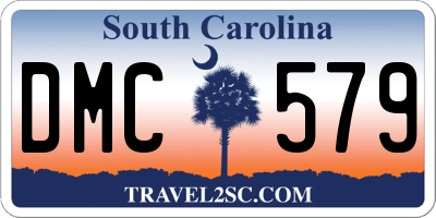 SC license plate DMC579