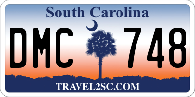SC license plate DMC748