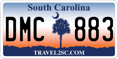 SC license plate DMC883