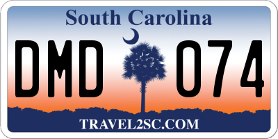SC license plate DMD074