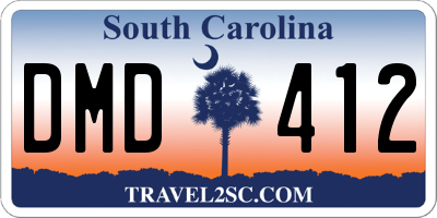 SC license plate DMD412