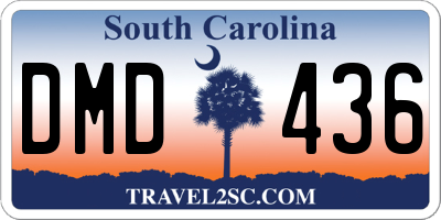 SC license plate DMD436