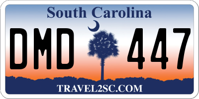 SC license plate DMD447
