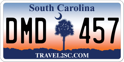 SC license plate DMD457